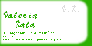 valeria kala business card